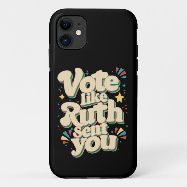 Capa Para iPhone 11 Vote Como Ruth Enviou A Você LGBT Feminista Útero (Verso)