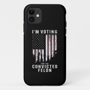 Capa Para iPhone 11 Voto a favor do condenado Felon Pro Trump 2024