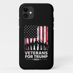 Capa Para iPhone 11 Vovô pai Veteranos Para Trump 2024 American Flag