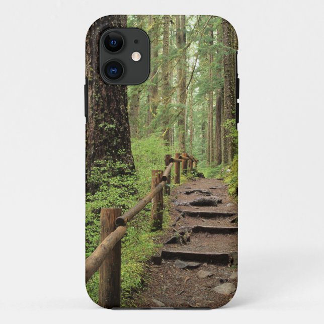 Capa Para iPhone 11 WA, Parque Nacional Olímpico, Vale de Sol Duc, flo (Verso)