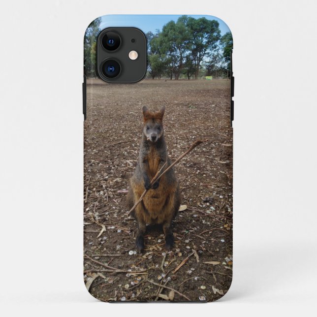 Capa Para iPhone 11 Wallaby Australiano Que Goza Do Seu Pau, (Verso)