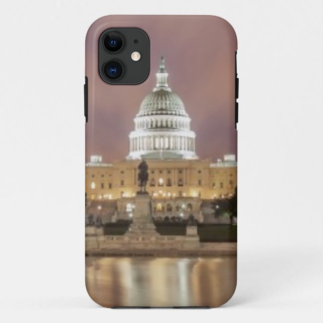 Capa Para iPhone 11 Washington DC, construção do Capitólio (Verso)