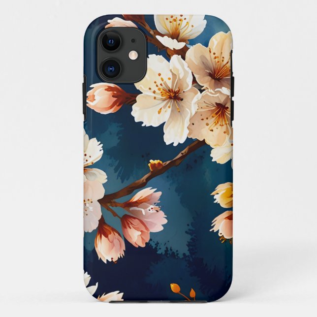 Capa Para iPhone 11 Watercolor Sakura Dreams (Verso)