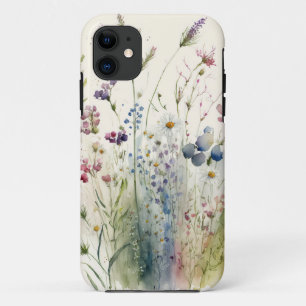 Capa Para iPhone 11 Watercolor Wildflower