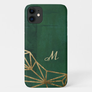 Capa Para iPhone 11 Web da selva Dourada e verde