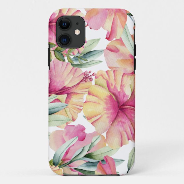 Capa Para iPhone 11 Whimsical Tropical Art (Verso)