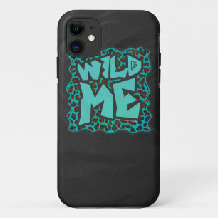 Capa Para iPhone 11 Wild Me Brown e Teal Leopard Design