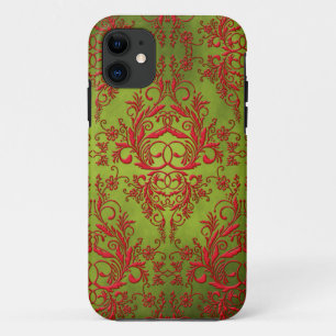 Capa Para iPhone 11 Wildflowers do damasco, Electra em Chartreuse e em