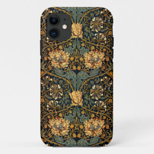 Capa Para iPhone 11 William Morris Antique Honeysuckle Padrão Floral