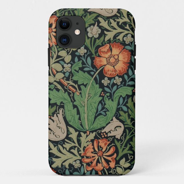Capa Para iPhone 11 William Morris Compton Wallpaper Classic (Verso)