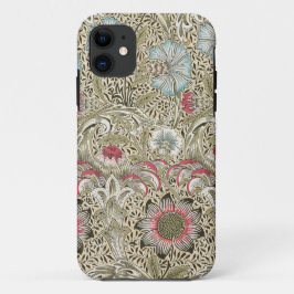 Capa Para iPhone 11 William Morris Corncockle Cream Blue Rosa Floral