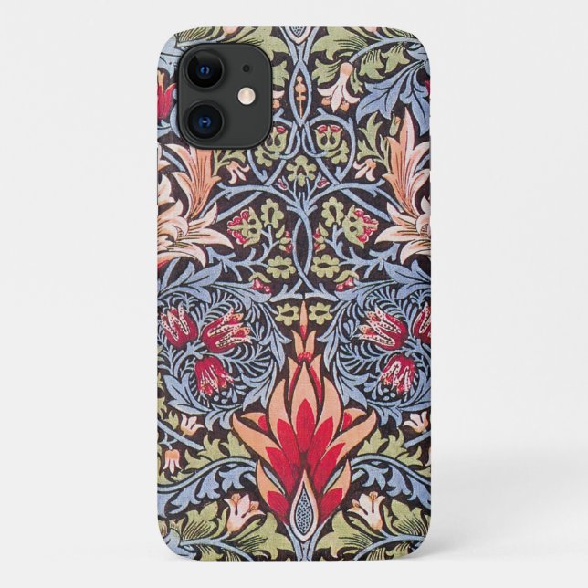 Capa Para iPhone 11 William Morris Snakeshead Floral Art Nouveau (Verso)