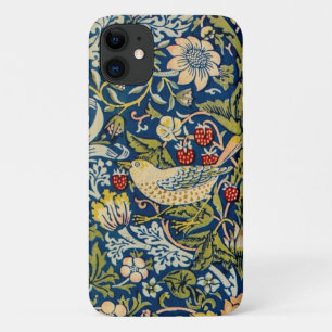 Capa Para iPhone 11 William Morris Strawberry pássaro
