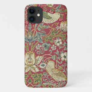 Capa Para iPhone 11 William Morris Strawberry Thief Têxtil