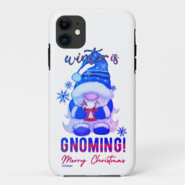 Capa Para iPhone 11 WINTER ESTÁ A PASSAR Gnomo de natal engraçado
