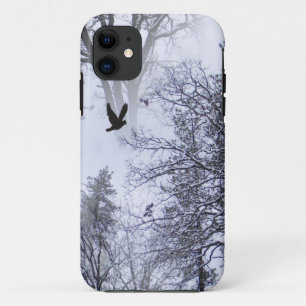 Capa Para iPhone 11 Winter Raven...