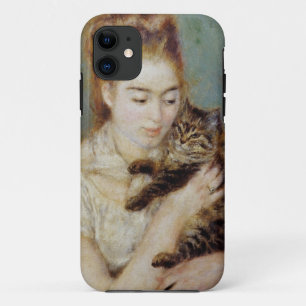 Capa Para iPhone 11 <Woman with a Cat> por Pierre-Auguste Renoir
