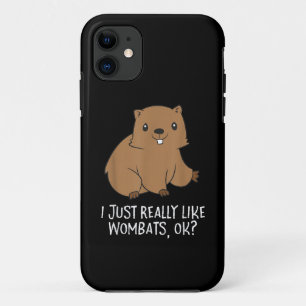 Capa Para iPhone 11 Wombats Engraçados Eu Só Realmente Gosto de Wombat