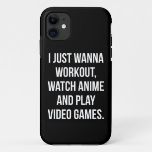 Capa Para iPhone 11 Workout, Assista Anime, Toque Videos games - Engra