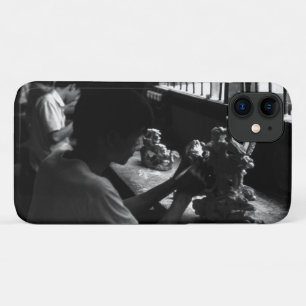 Capa Para iPhone 11 Workshop de escultura em pedra do Vintage China Gu