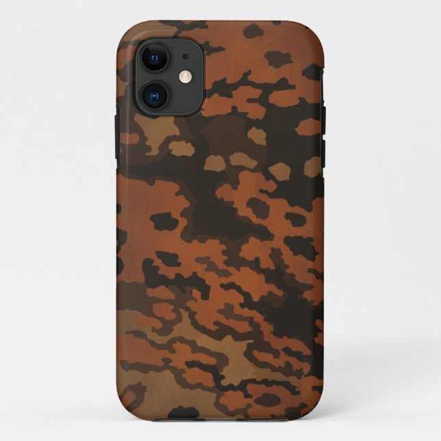 Capa Para iPhone 11 WW2 Germany forces Oak Leaf camouflage (in autumn) (Verso)