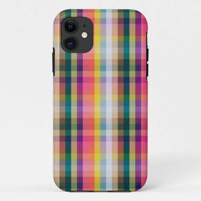 Capa Para iPhone 11 Xadrez Abstrato (Verso)