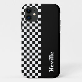 Capa Para iPhone 11 Xadrez Bicolor Personalizado