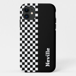 Capa Para iPhone 11 Xadrez Bicolor Personalizado