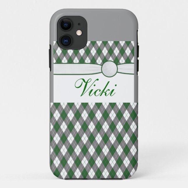 Capa Para iPhone 11 Xadrez e estojo de fita (Verso)