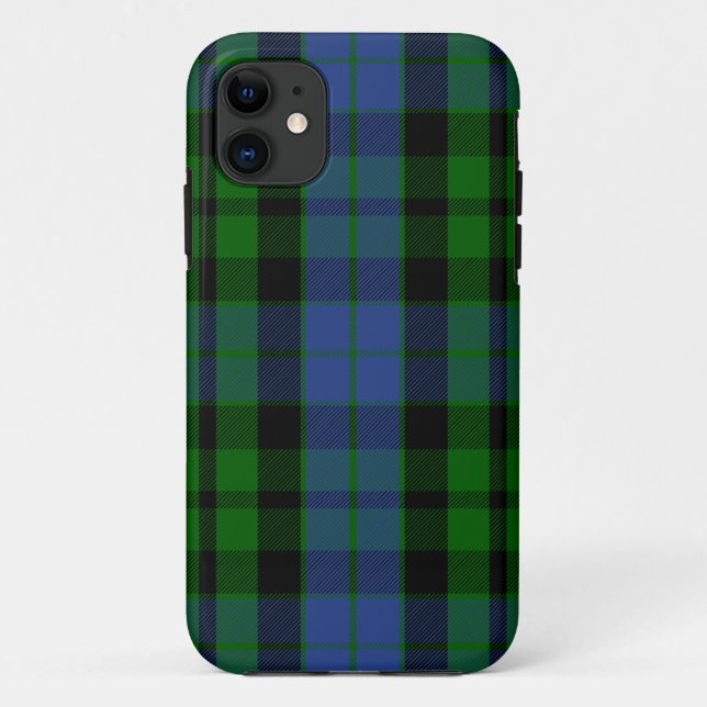Capa Para iPhone 11 Xadrez Escocesa de Clan MacKay Tartan (Verso)