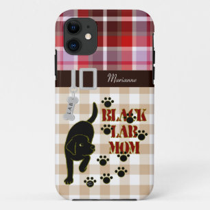 Capa Para iPhone 11 Xadrez & guingão pretos personalizados da mamã d