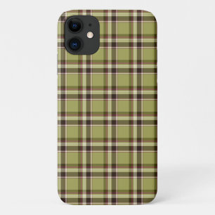 Capa Para iPhone 11 Xadrez verde-clara e roxa