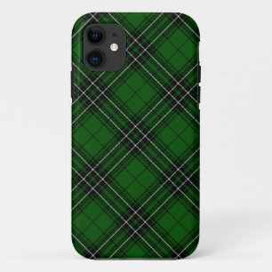 Capa Para iPhone 11 Xadrez Verde e Preto MacLean Tartan