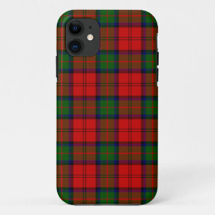 Capa Para iPhone 11 xadrez vermelho e verde do tartan MacDuff