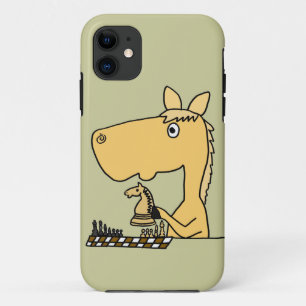 Capa Para iPhone 11 XX- cavalo que joga desenhos animados da xadrez