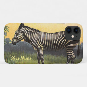 Capa Para iPhone 11 Zebra Antiga na Savana Africana, Animal Selvagem
