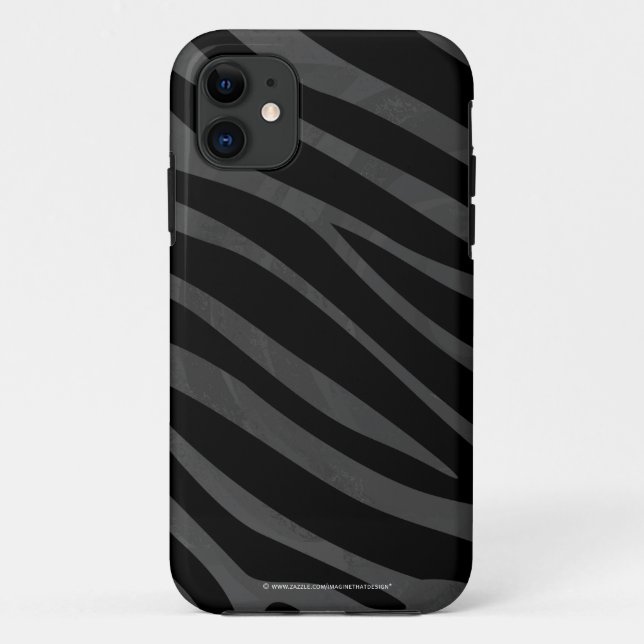 Capa Para iPhone 11 Zebra Black e Cinza (Verso)