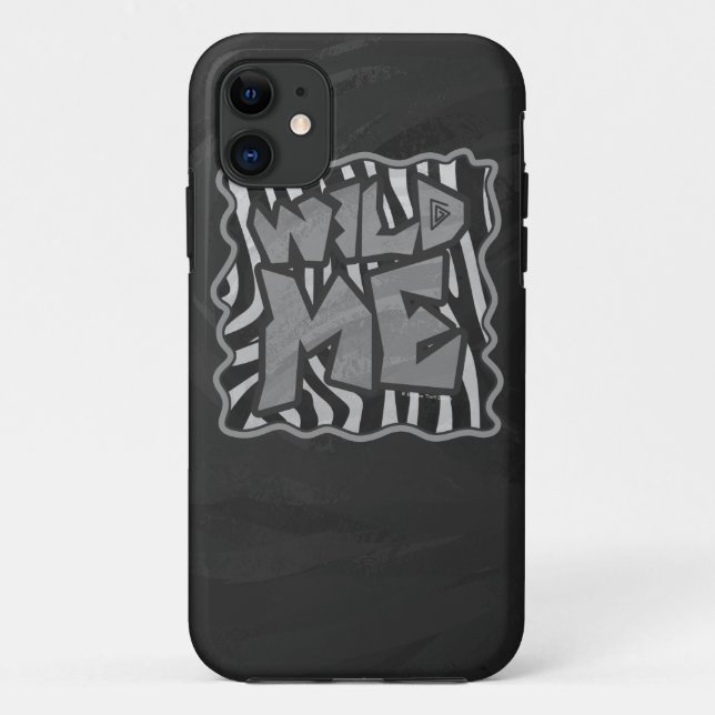 Capa Para iPhone 11 Zebra Black e Light Cinzas Selvagens (Verso)