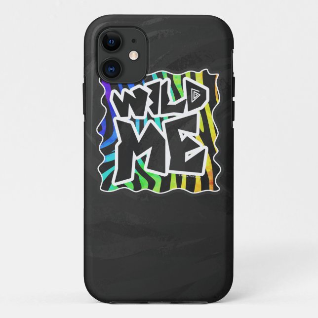 Capa Para iPhone 11 Zebra Black e Rainbow Wild Me (Verso)
