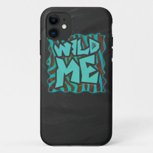 Capa Para iPhone 11 Zebra Brown e Teal Wild Me Design