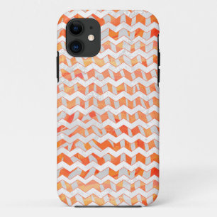 Capa Para iPhone 11 Zebra Orange e Impressão branca