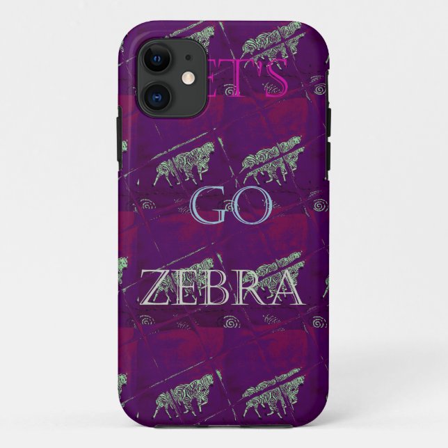 Capa Para iPhone 11 Zebra Print Décor: Um Design divertido (Verso)