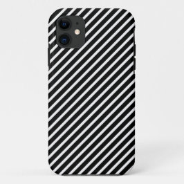 CAPA PARA iPhone 11 ZEBRA-STRIPES, PRETO E BRANCO, DE DIAGONAL