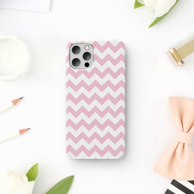Capa Para iPhone 11 Zigzag Rosa, Chevron Rosa, Padrão Geométrico (Criador carregado)