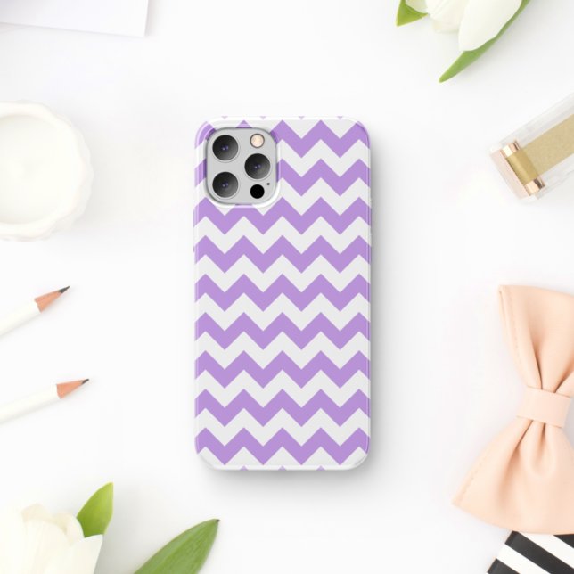 Capa Para iPhone 11 Zigzag Roxo, Chevron Roxo, Padrão Geométrico (Criador carregado)