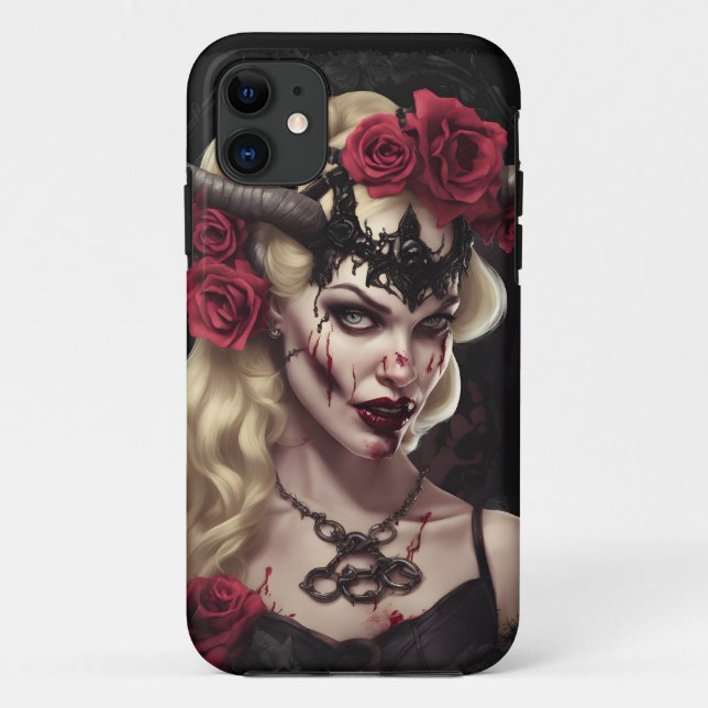 Capa Para iPhone 11 Zombie Babe 06 (Verso)