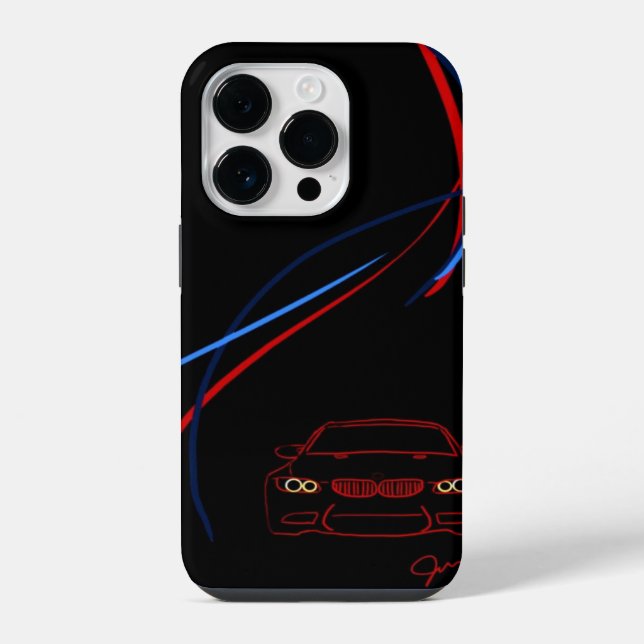 Capa para iPhone 14 BMW M3 Stripes (Verso)