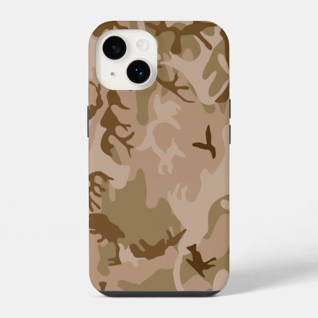 Capa para iPhone 14 - Camuflagem Desértica  (Verso)
