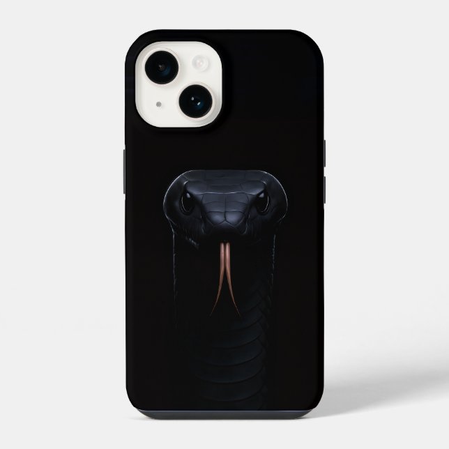 Capa para iPhone 14 Case-Mate Black 4 Luxe, Mamba  (Verso)