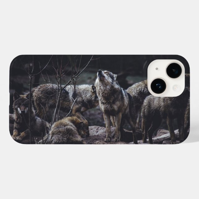 Capa para iPhone 14 do Wolf Pack (Verso (horizontal))